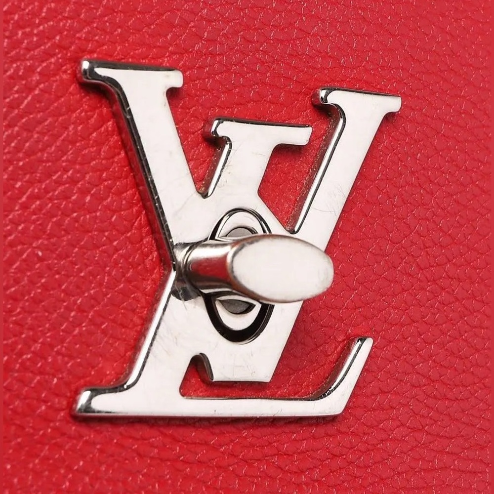RARE Louis Vuitton Lockme 2 BB Leather red Handbag leather LIKE NEW - Picture 6 of 12